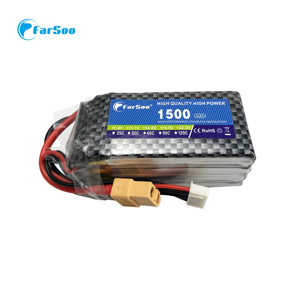 2S 7.4V 1500mAH 25c for airsoft gun RC model hobby toy quadcopter helicopter lipo battery cell