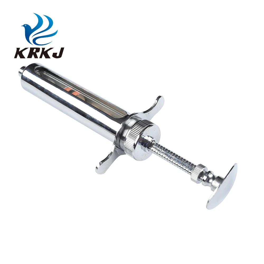 KD204 Veterinary Brass Metal Luer Lock Injection Syringe 10ml 20ml 30ml 40ml 50ml 100ml for Pig Horse Cattle Sheep