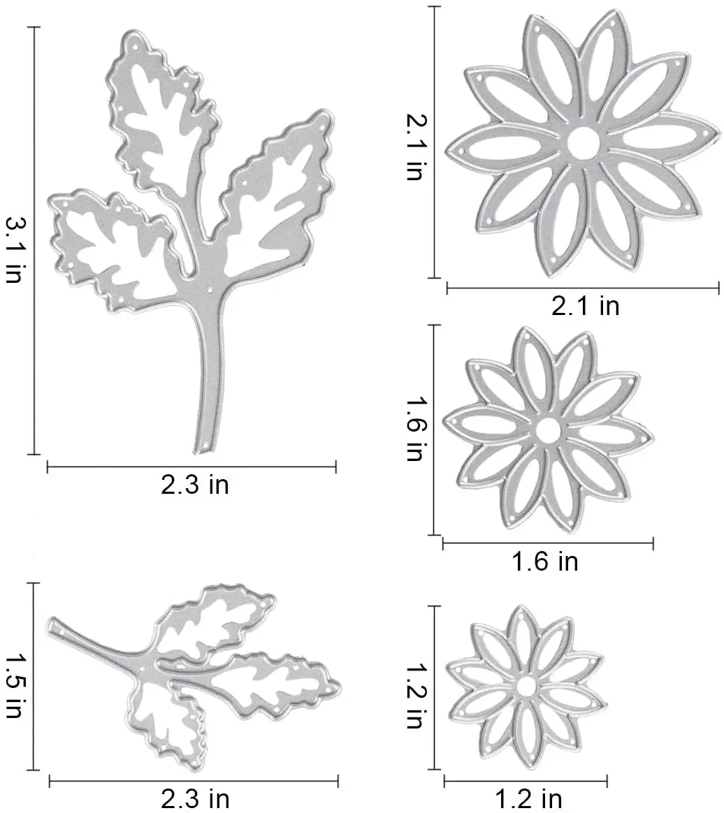 Cutting Dies Metal Flower Embossing Stencils for DIY Scrap booking Photo Album Decorative DIY Paper Cards Making Gift Metallic