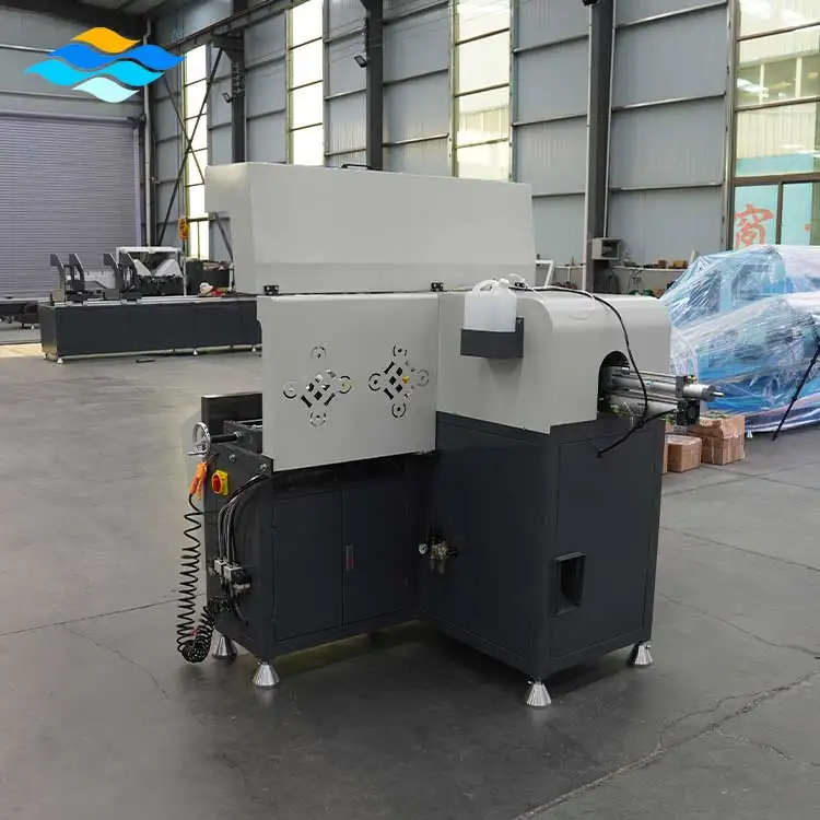 Aluminum window door automatic corner cleat cutting machine/Hisena CNC
