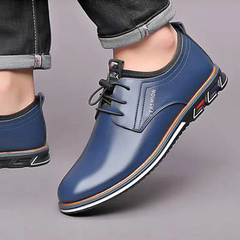 Latest Design Large Size Classic Office Casual Fancy Style Original High Quality Business Black Dress Shoes Leather Shoes Men