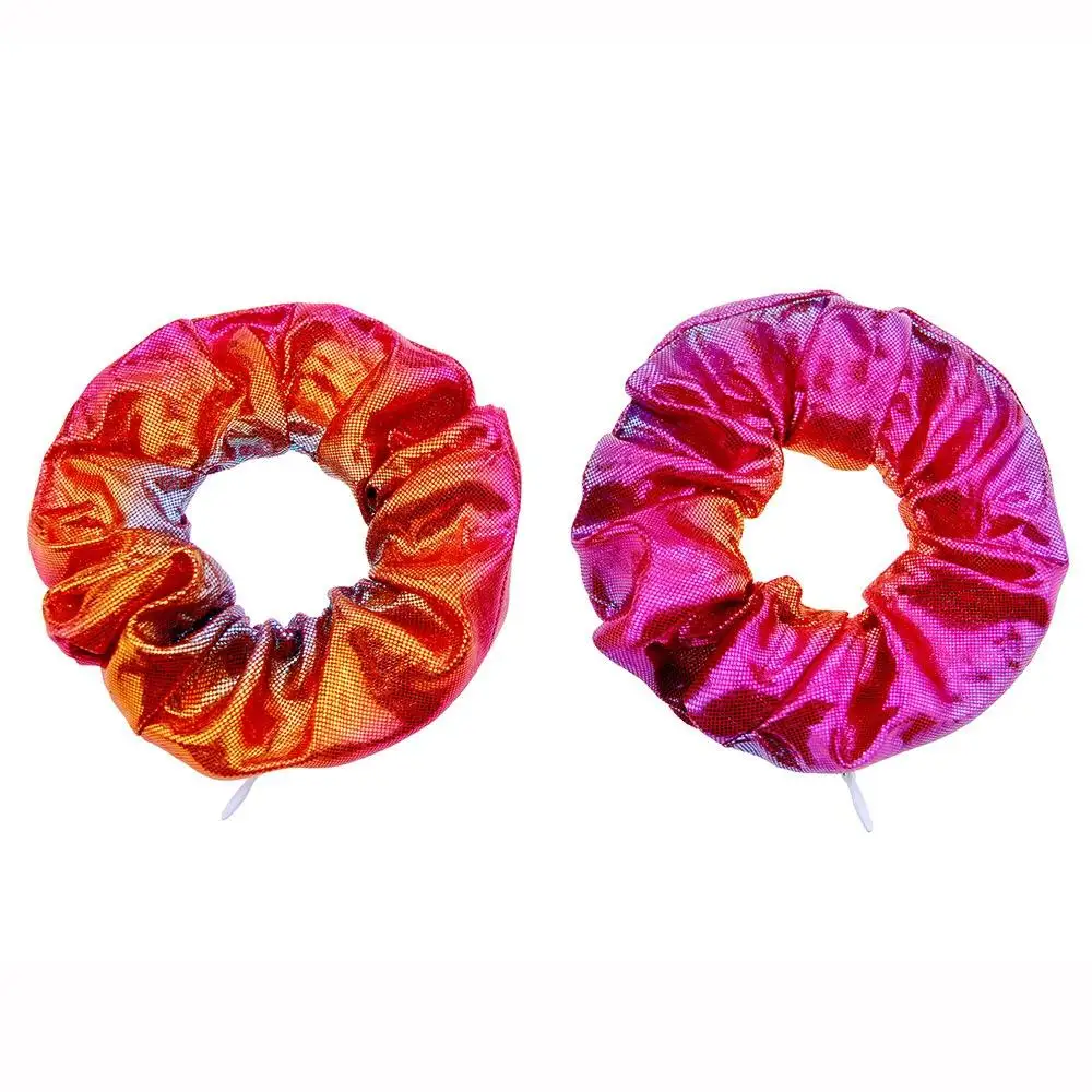 New Style Hair Scrunchies with Zipper Shiny Metallic Scrunchies Hidden Elastic Hair Ties for Key Lipstick Coin Storage