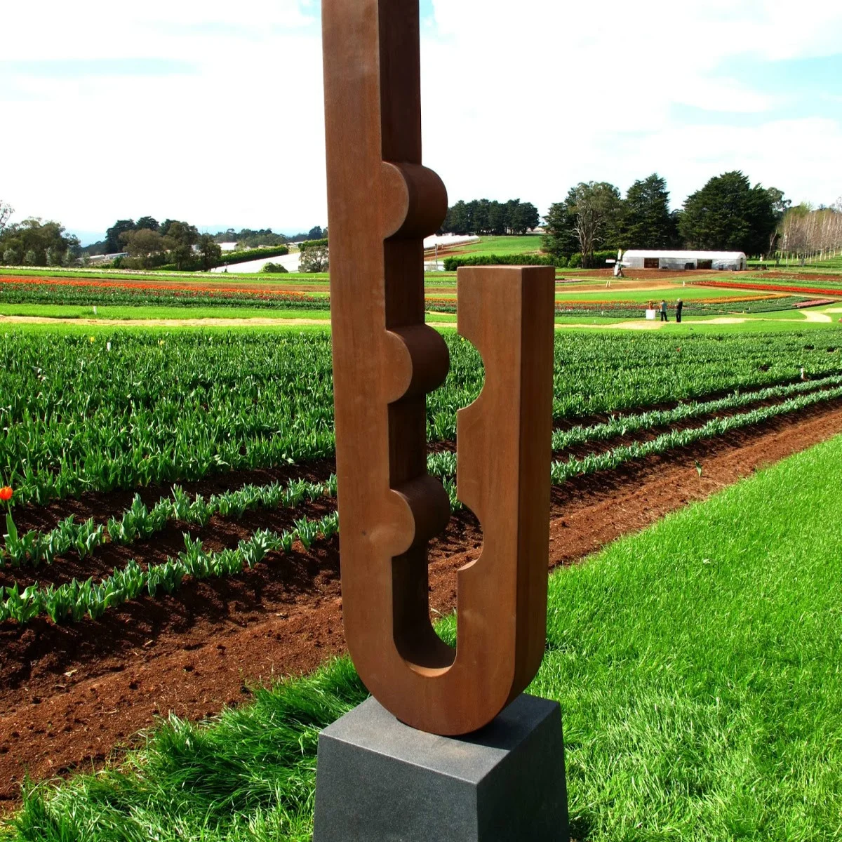Keenhai Decorative Solid Rusty Corten Steel Sculpture For Garden Outdoor