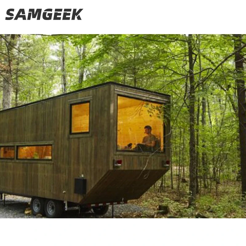 New design prefab expandable container house on wheels mobile small prefab house homes