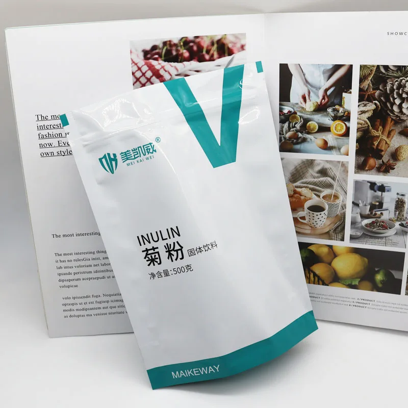 Custom Moisture Proof Seal Glossy Finished Sealing Pouch foil Zipper Bag for powder