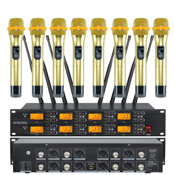 TKG UR-8000-S 640-690 МГц UHF профессиональный УВЧ беспроводной микрофон 8 системы для цифровых зеркальных камер