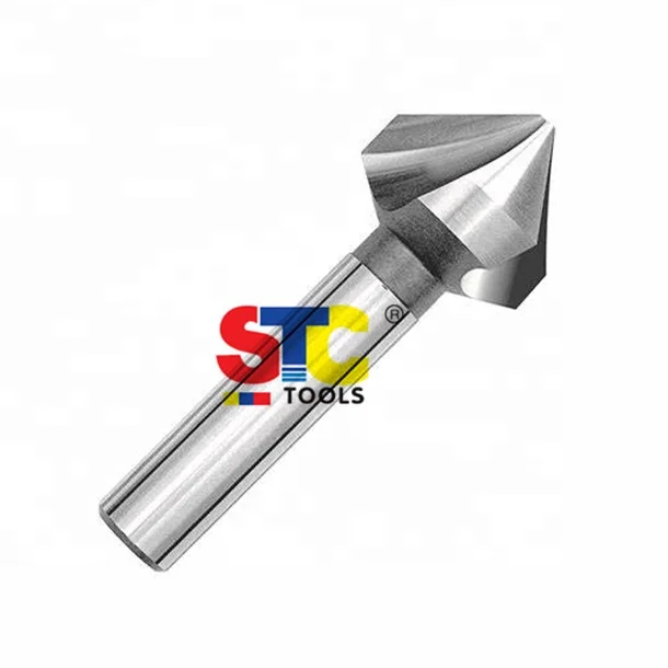 Stainless steel Titanium alloy Deburring Chamfering Tool 3 cutting edges Solid Tungsten Carbide Countersink