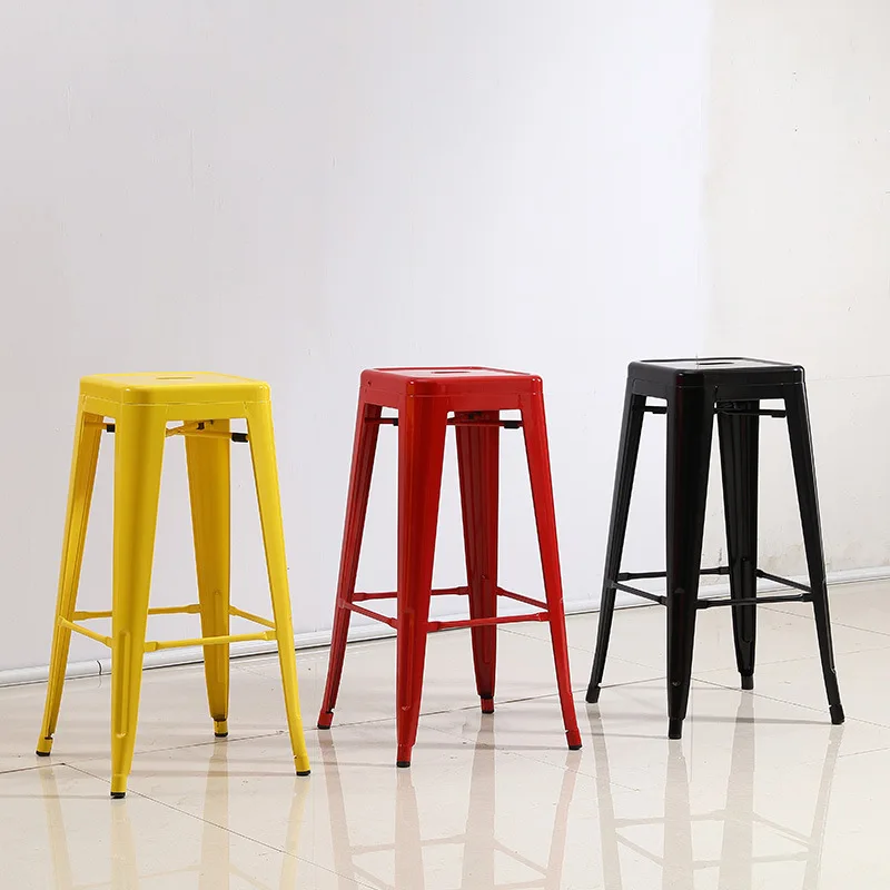 Stools Bar Chairs Commercial Counter Restaurant Metal Indoor Outdoor Stackable Bar Stool