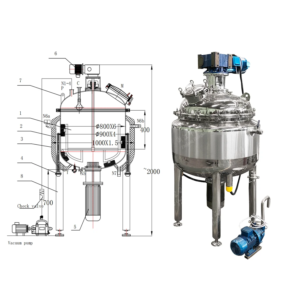 Competitive price stainless steel industrial mixing tanks perfume mixing tank liquid soap mixing tank