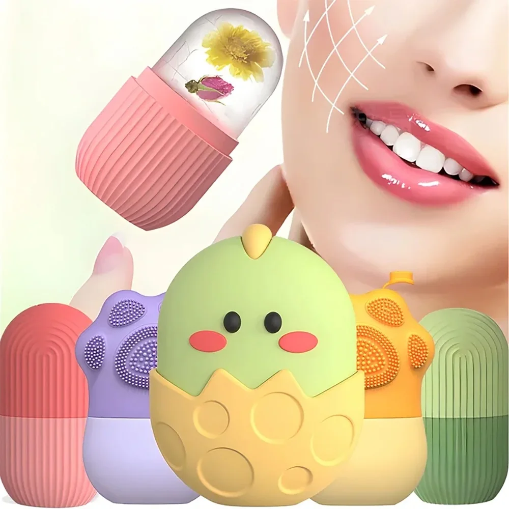 Beiqili Silicone Face Ice Cube Facial Contouring Ice Mold Roller Silicone Frozen Face Roller Massager Ice Face Roller For Beauty