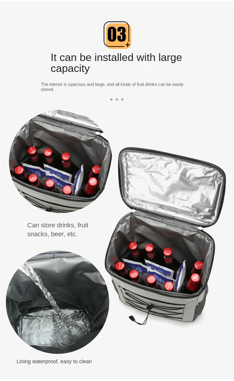 Unisex Portable PVC Oxford Cooler Bag Customized Logo Insulated Waterproof Feature Outdoor Picnic Thermal Backpack Lunch Bag