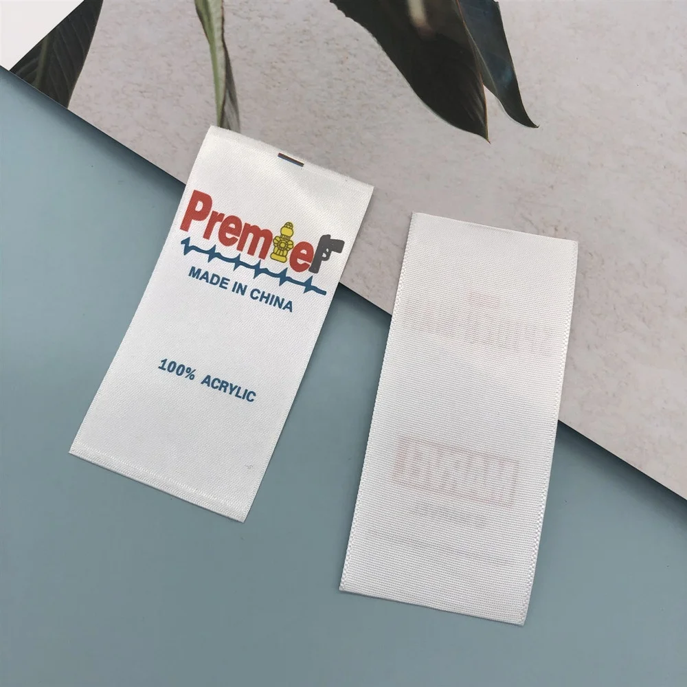 Hot Sale High Quality Customized Wash Instructions Clothing Care Labels black white Printed Labels Garment Care  Labels