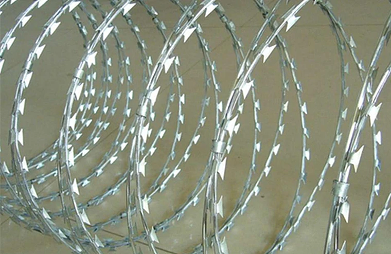 Hot Dipped Galvanized Razor Barbed Wire Low Price Concertina Razor Wire