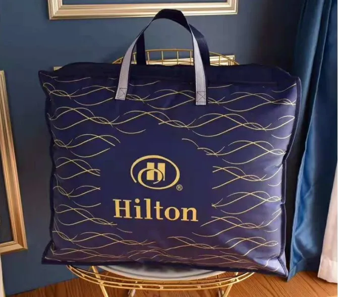 Shopify Лидер продаж Hilton Стёганое ватное одеяло для отеля летом прохладно как голая стеганное пододеяльник с сумкой