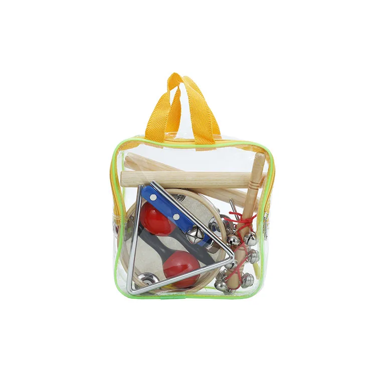 Boy Girl Musical Percussion Instruments Hand Bell Drum Toy Kit Early Learning Educational Toys For Kids Baby Children Gift