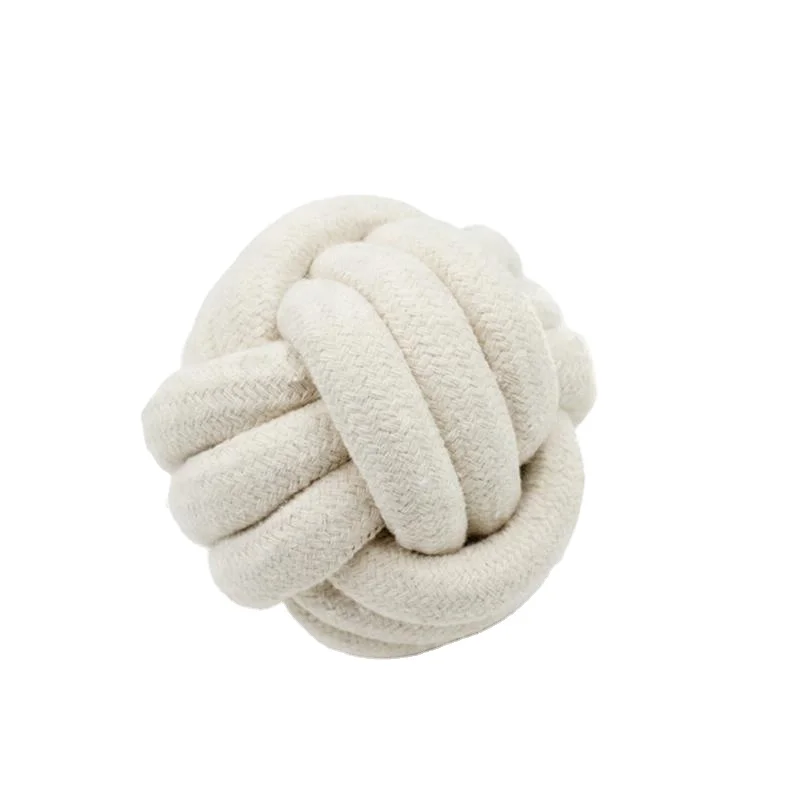 Best Sales Pet Toy Fabric Chew White Ball For Dogs