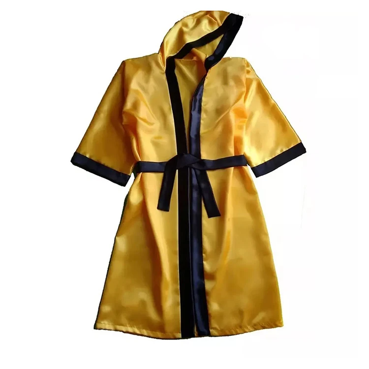 Custom Design Boxing Robe With Hood For Boxing Match Cheap Price Boxing Robe Gown With Custom Designs