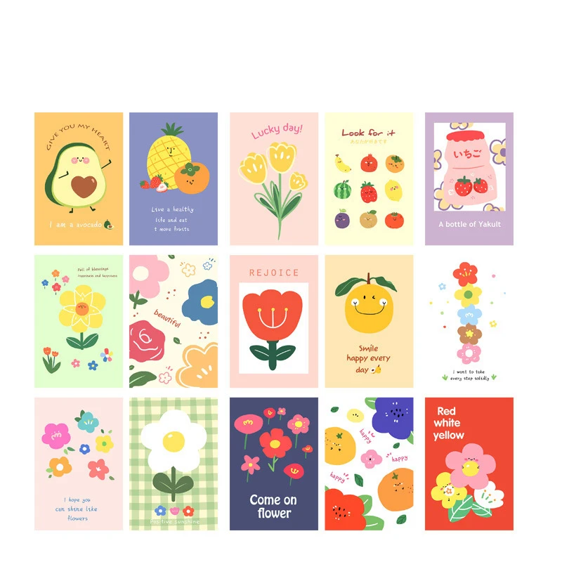 Customized Cute Cartoon Ins Nordic Wall Sticker Decorative Card Wall Bedroom Postcards