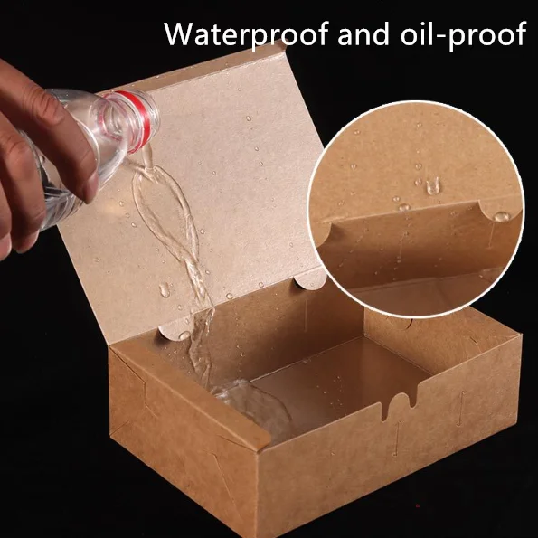 Wholesale fried chicken food kraft paper box oil-proof packaging box