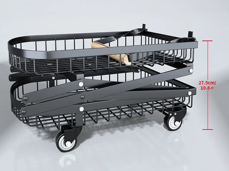 Multi functional foldable metal shopping cart for household and supermarket use