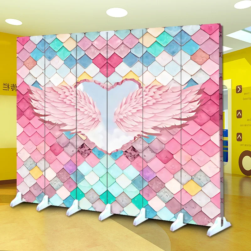 Home Decoration European Modern Simple Folding Mobile Screen Partition Wall