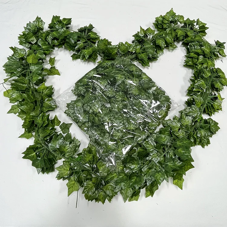 Hot selling real touch artificial plants ivy vine hanging greenery ivy artificial wall