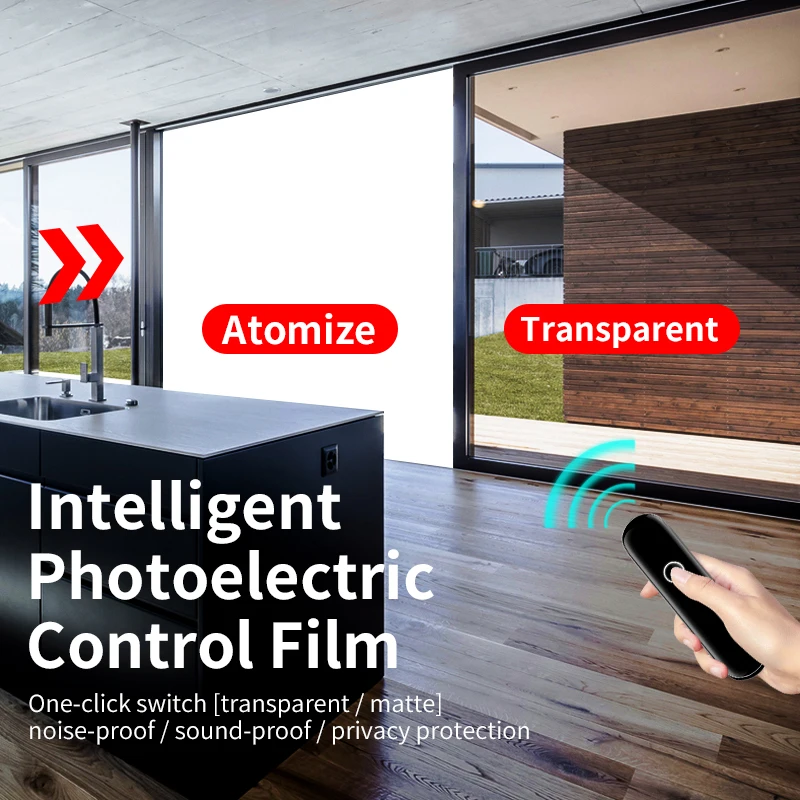 Matte white PDLC Magic Electric control glass Switchable Smart Film with projection