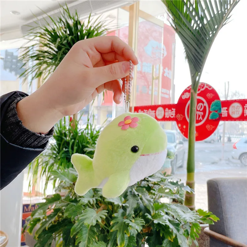 Cute dolphin plush doll Keyring bag pendant plush toy key chain doll backpack Pendants