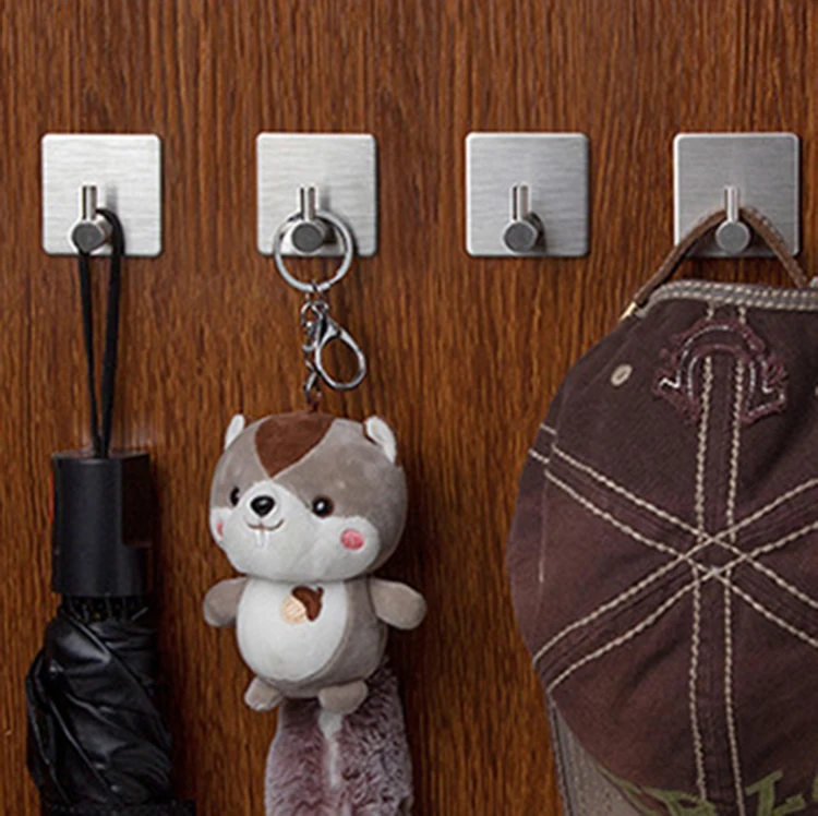 Stainless Steel Towel Hook Wall Heavy Duty Bath Towel Wall Hook Mount Robe Coat Hangers For Bathroom