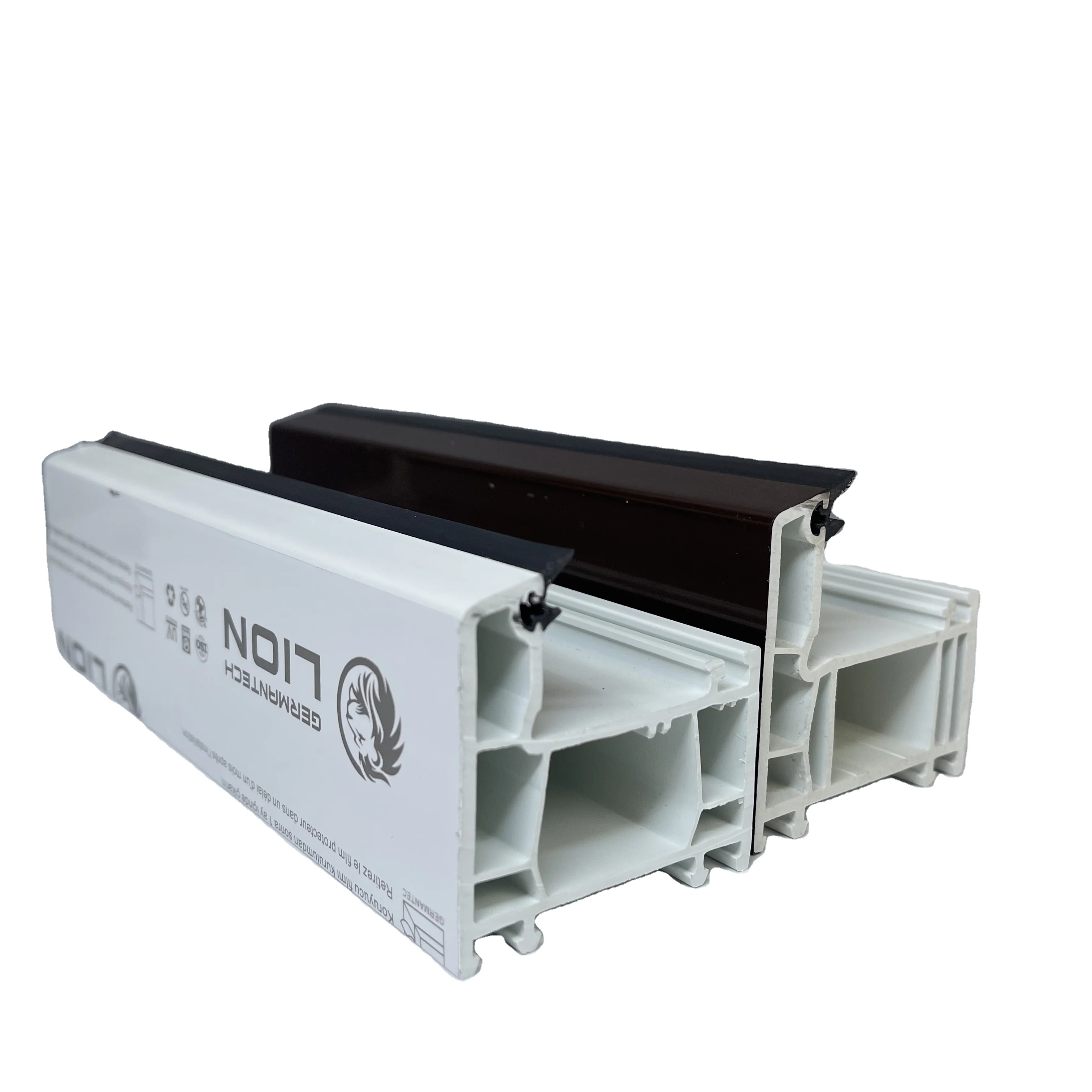 High Quality Material P60k Series Casement Upvc Window Frame Architecture Plastic Casement Window Profiles for Window and Door