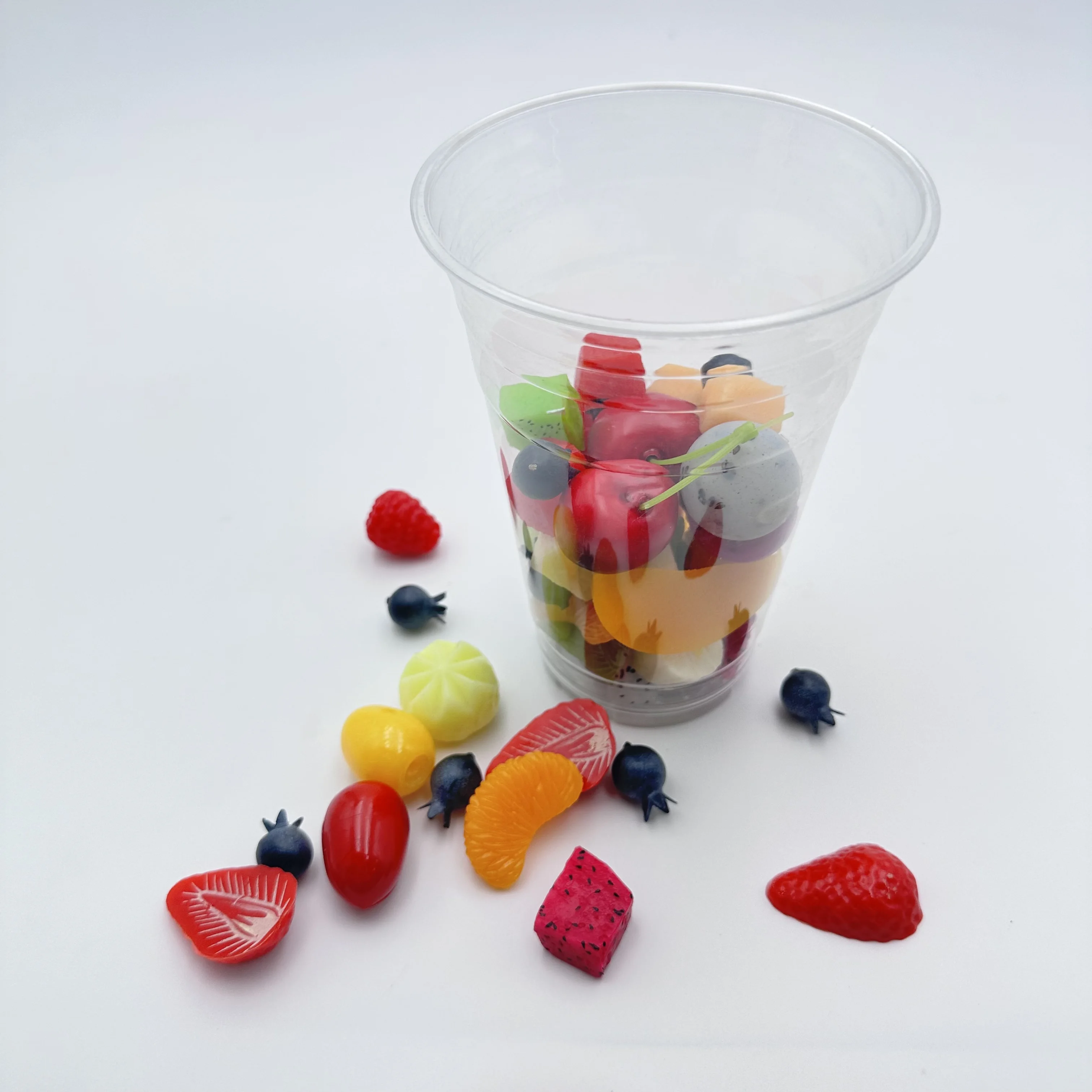 Produce PET personalized plastic cups no minimum 32OZ disposable plastic cups