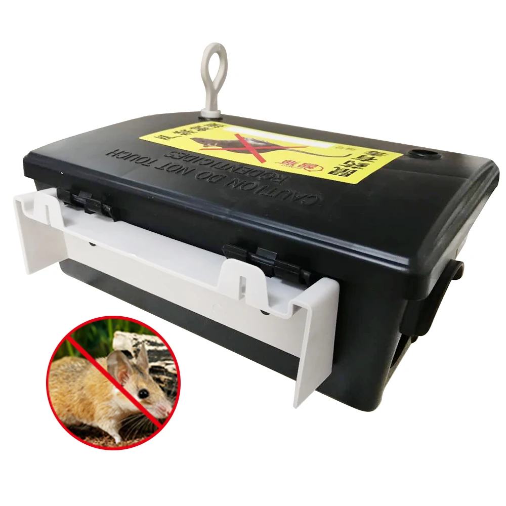 House Rat Poison Bait Box Plastic Rodent Bait Station Mouse Trap Bait Box