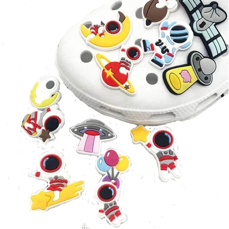 
Wholesale soft pvc shoe charms slipper decorations DIY astronaut cute version removabele shoes charms 