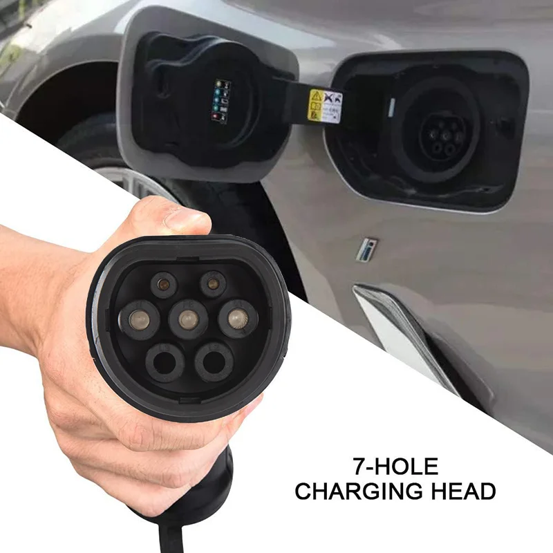 WORKERSBEE 10A ~ 32A type 2 charger 7kw ev portable charger iec 62196 ev charger with red cee plug