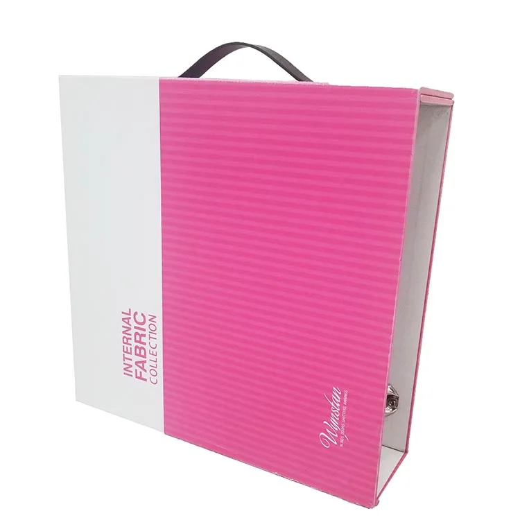 High quality Binder Portable fabric sample book of factory price samples Textile display book