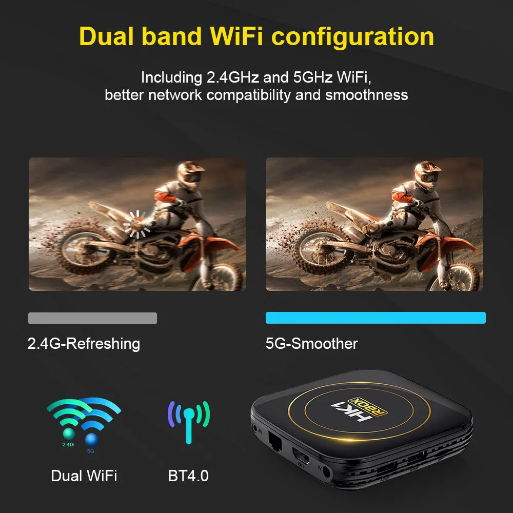Hk1 rbox h8s TV box H618 Android 12.0 4GB/64GB HD Dual frequency  WIFI BT4 TV box stick