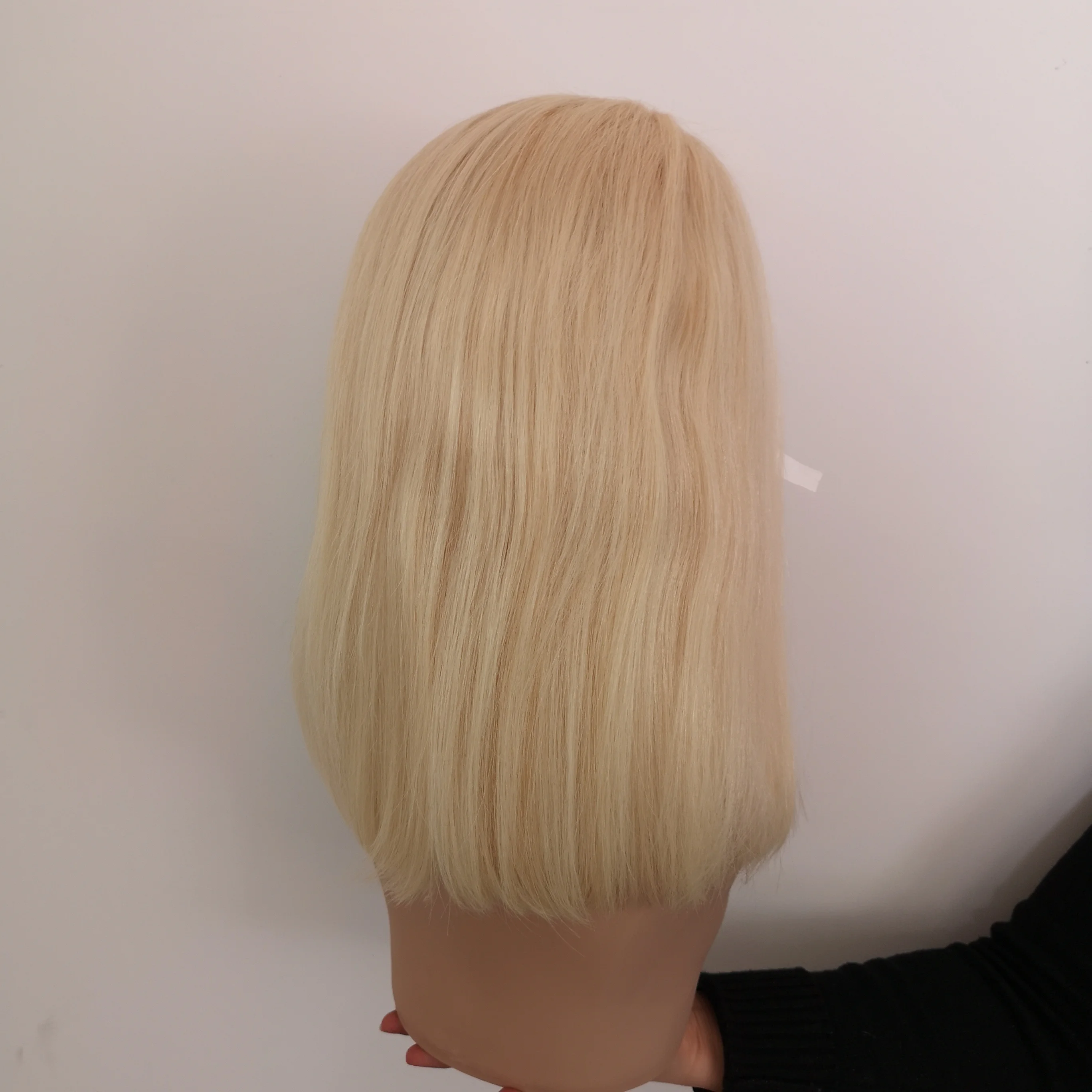 BOB Human Hair Lace frontal  Wig Remy European Hair Lace Wig Light Blonde