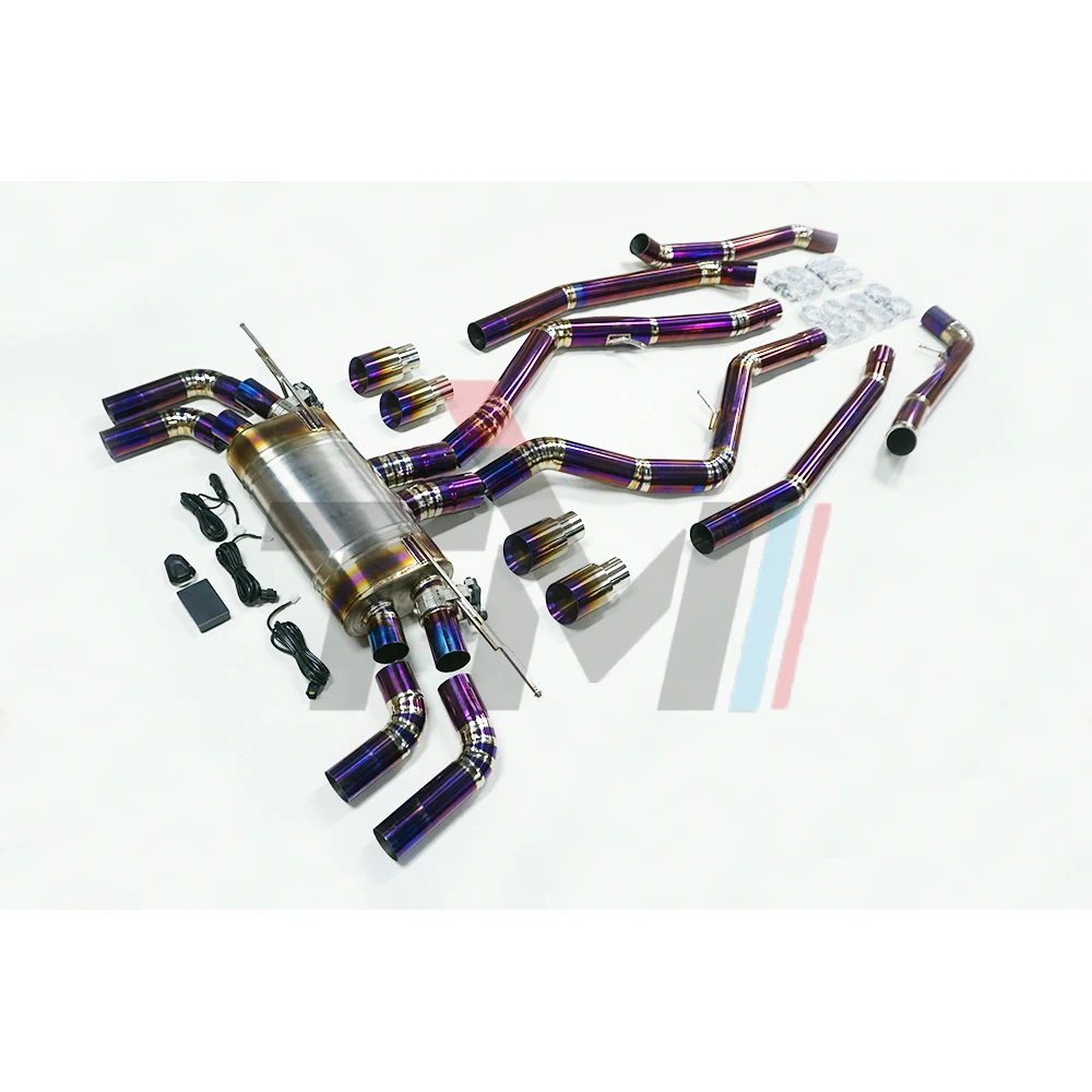 TM PERFORMANCE Titanium Exhaust System Catback for B M W X5M X6M F85 F86 4.4T S63 Engine 2014-2018 With Valve Muffle