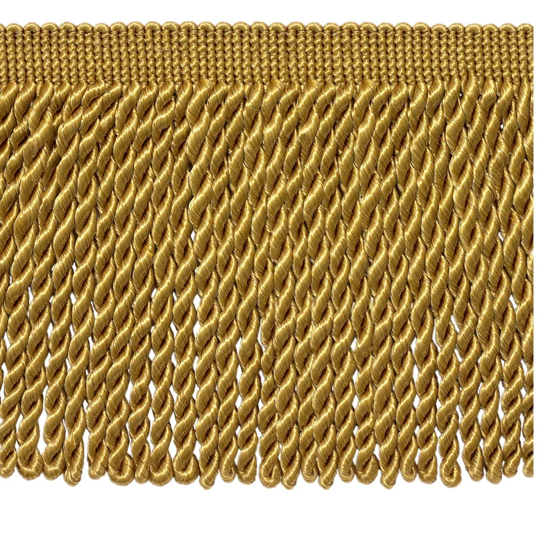 FACTORY DIRECT HOT SALES GOLD METALLIC TWISTED TASSEL TRIMMING FRINGE, METALLIC FLAG BULLION FRINGE