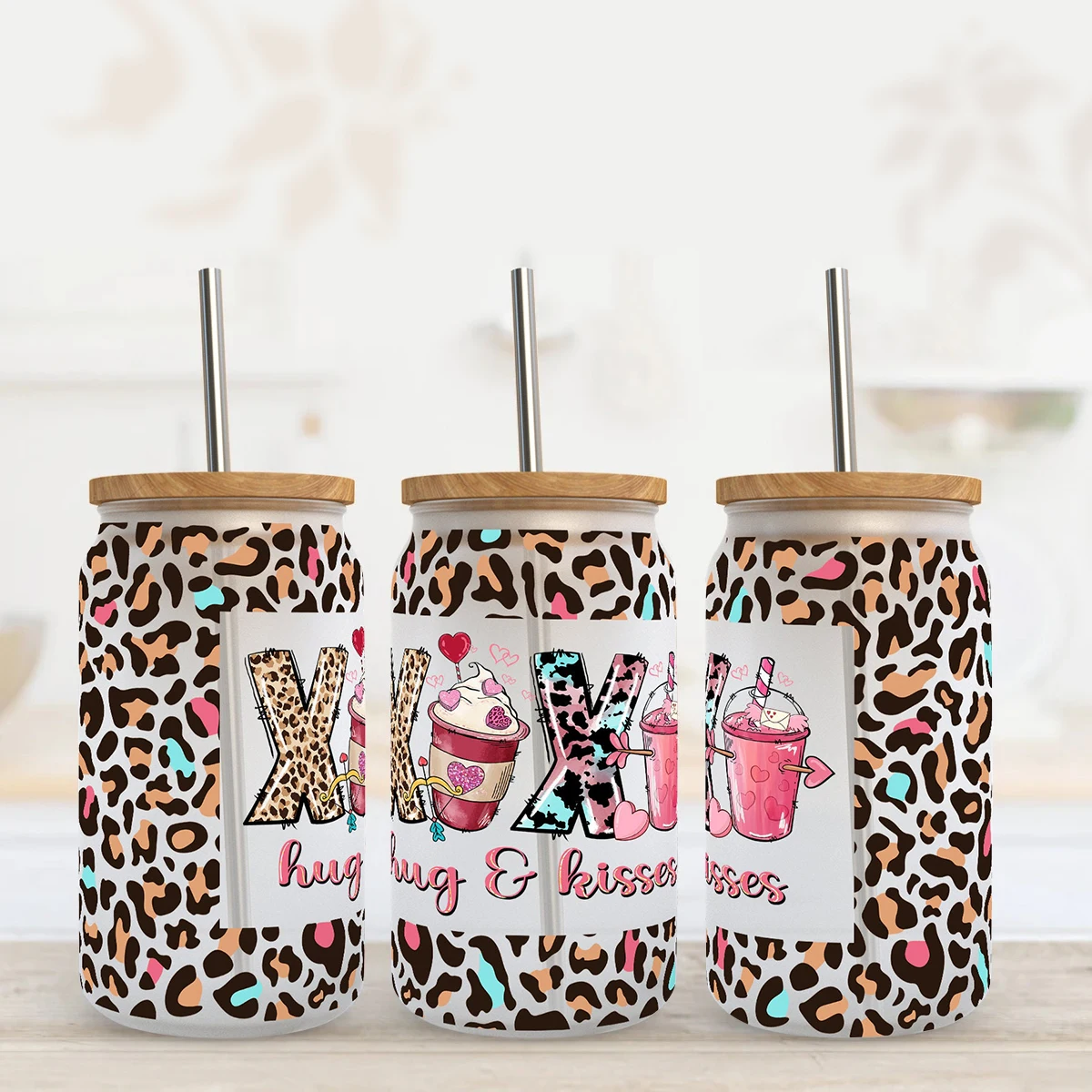 Factoroy Custom Transfer Printing UV DTF Cup Wraps Transfers For 16oz Libbey Glass Beer Cans 24oz 20oz 16oz Cold Cup Wraps