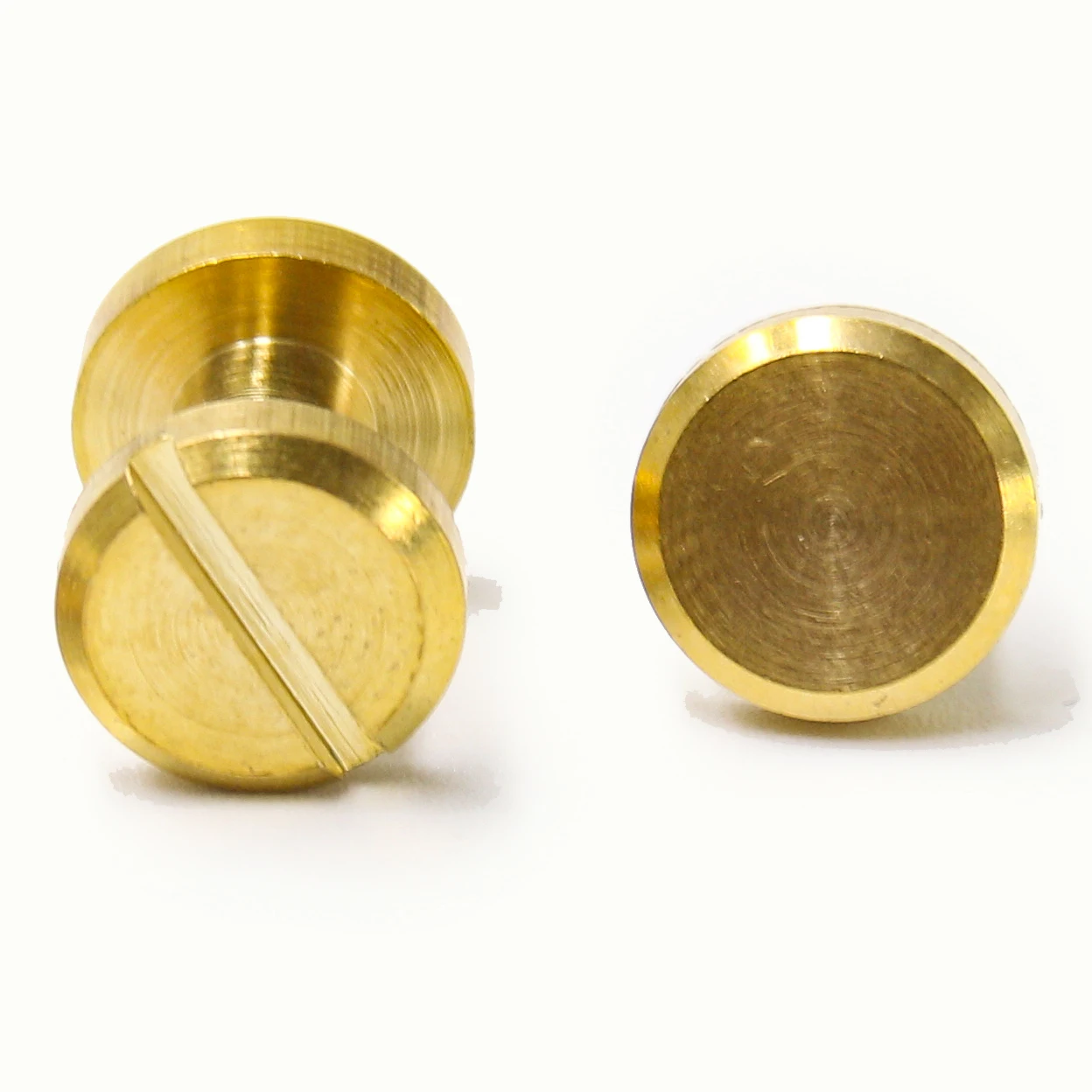 Chicago screws New design 1mm head thickness flat head brass leather belt screws chicago screws