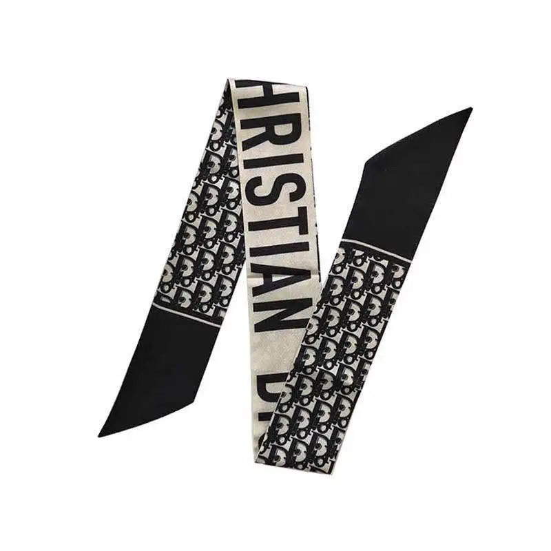 
2020 spring and summer D word new big simulation silk tie bag ribbon scarf scarf long small scarf women wholesale 
