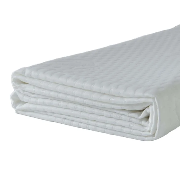 
Comfortable 100% polyester 220gsm white single-sided knitted jacquard mattress fabric 