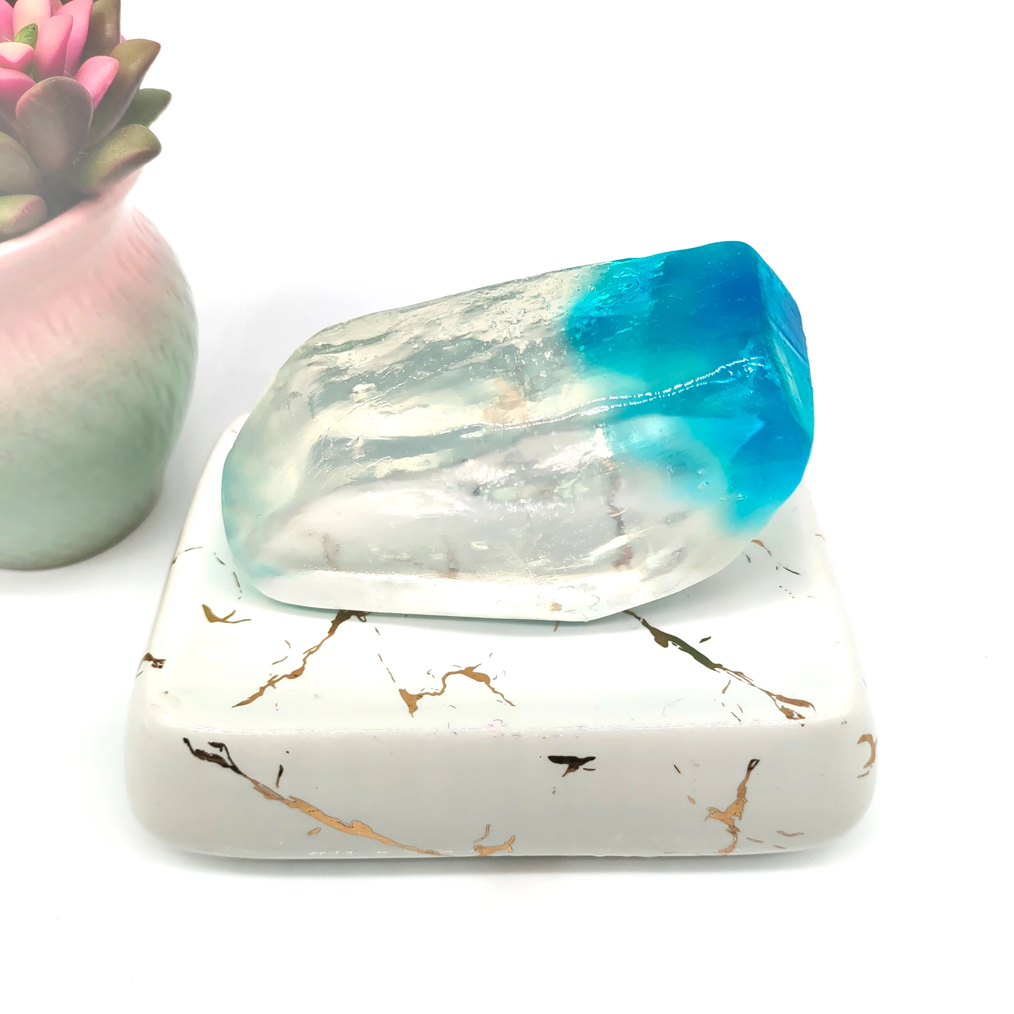 Customized Whitening Moisturizing Wash Face Bath Blue Diamond Fragrance Diamond handmade Soap