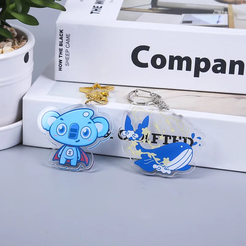 Personalized Promotional Gift Plastic Creative Acrylic Anime Charms Keychains