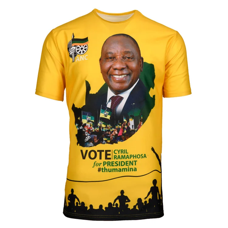 Custom Silk Screen Printing T Shirt 100% Cotton Men For Indonesia Philippines Political Party Election