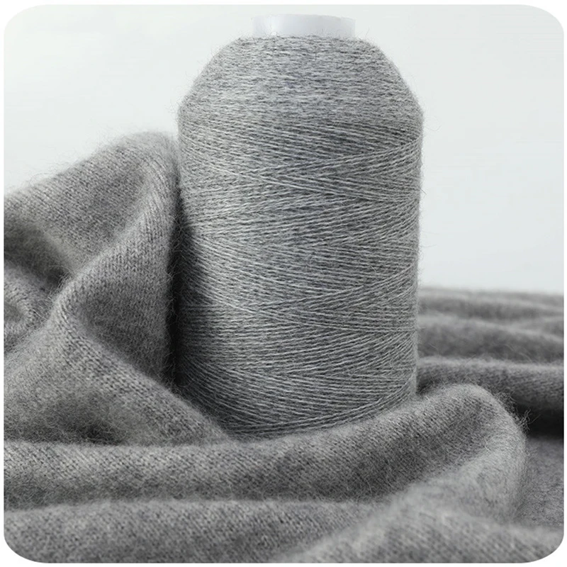 MENCA 200g/cone 100% Goat Cashmere Yarn for Machine Knitting 26s/2 Count for Women Scarf Mongolian Cashmere Hand-Knitting Yarns
