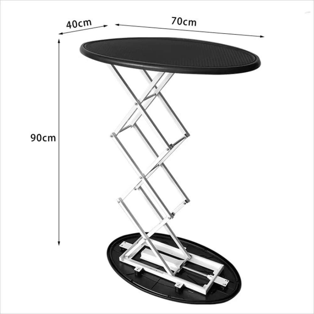 Rectangle and Oval Pop Up Counter Foldable Trade Show Counter Desk Pop Up Booth Table With LED Light
