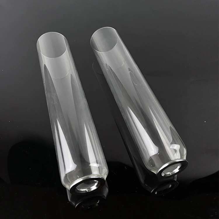 glass shades hurricane tube with metal connector for crystal candelabra MH-Z0328