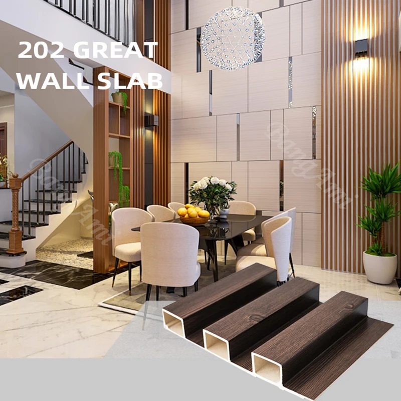 Economic Durable Solid 3D Interior Decoration Wall Wpc Panel